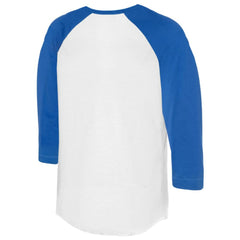 Los Angeles Dodgers Tiny Turnip Unisex Race Car 3/4-Sleeve Raglan T-Shirt White/Royal