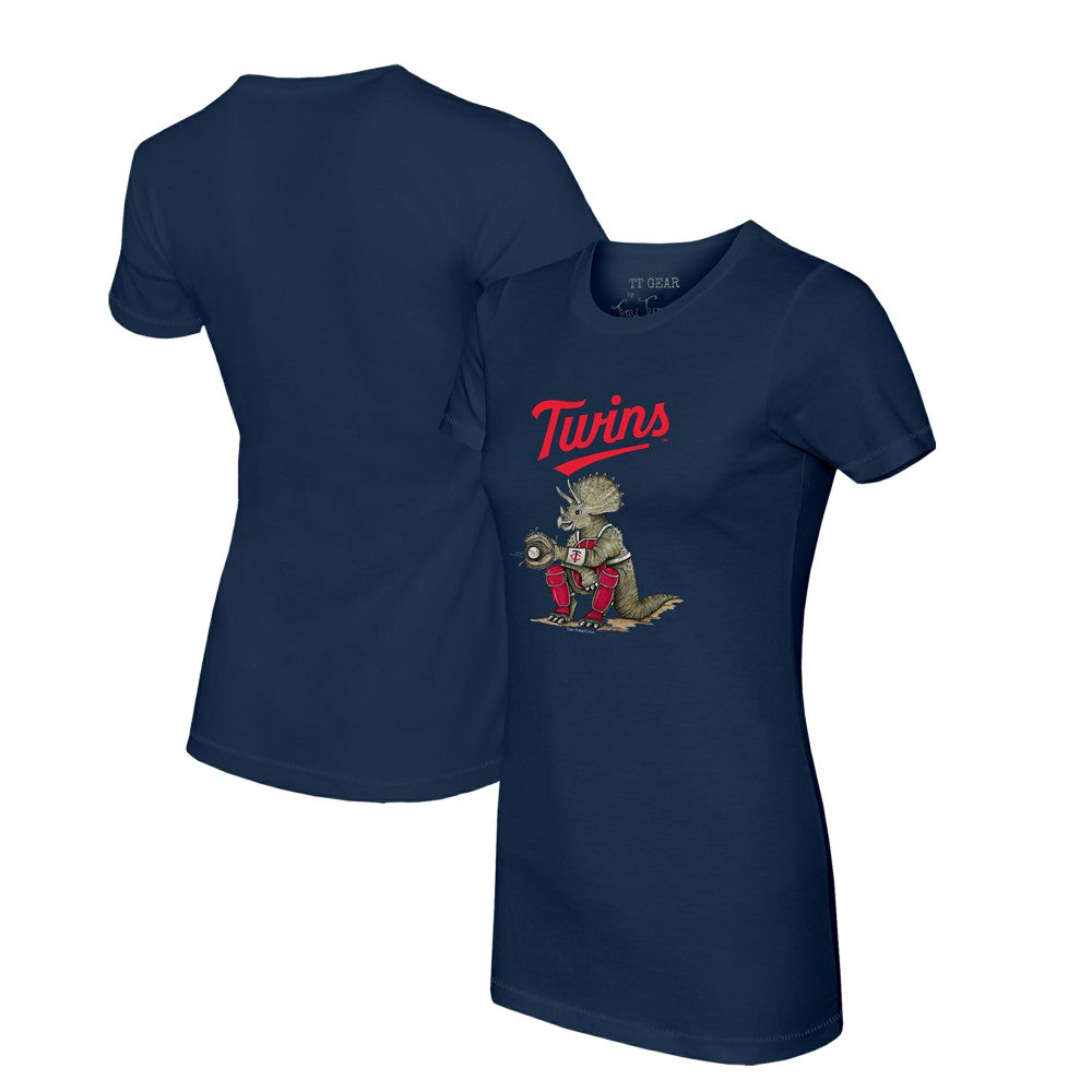 Minnesota Twins Tiny Turnip Women's Triceratops T-Shirt Navy