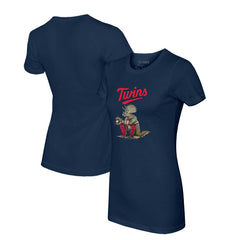 Minnesota Twins Tiny Turnip Women's Triceratops T-Shirt Navy