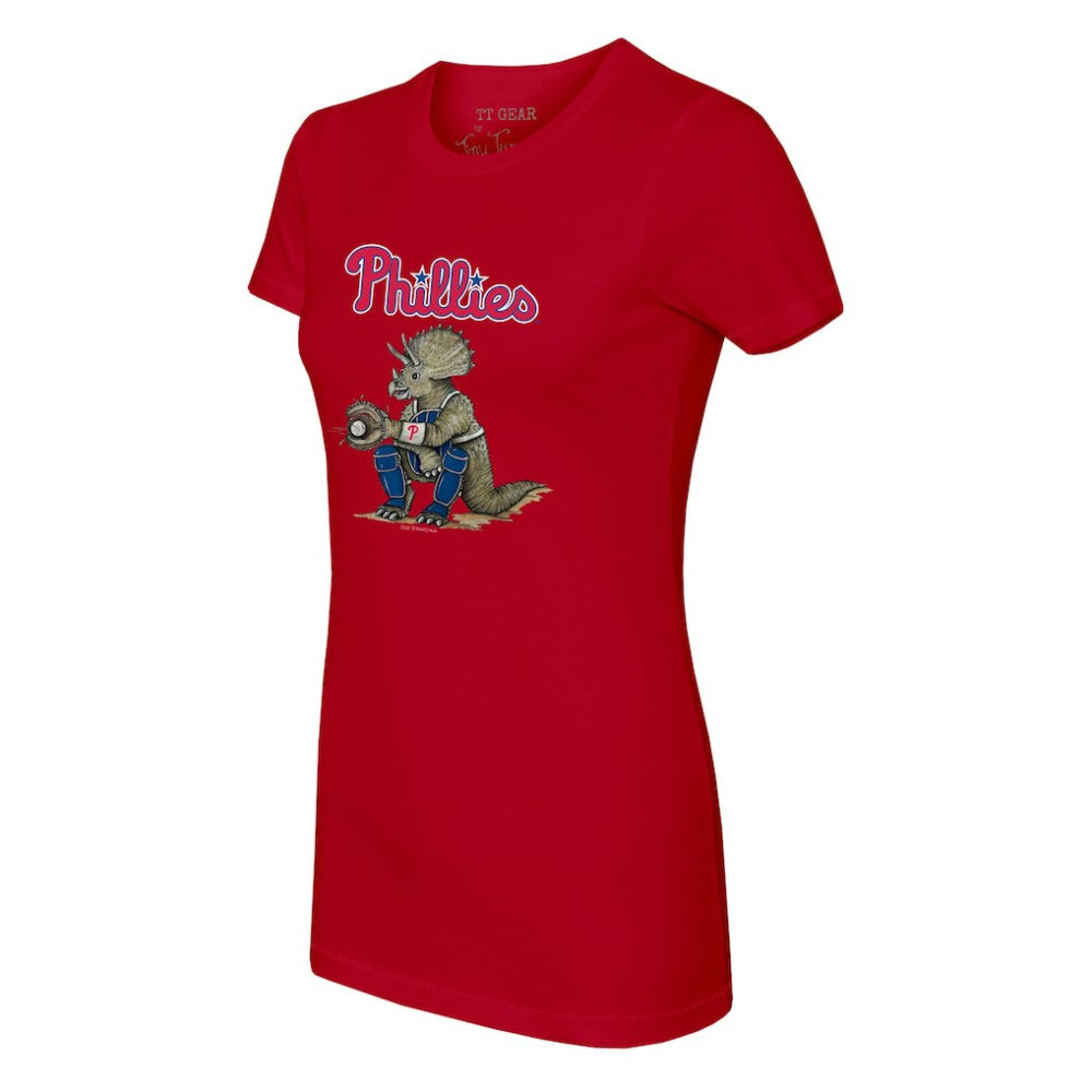 Philadelphia Phillies Tiny Turnip Women's Triceratops T-Shirt Red