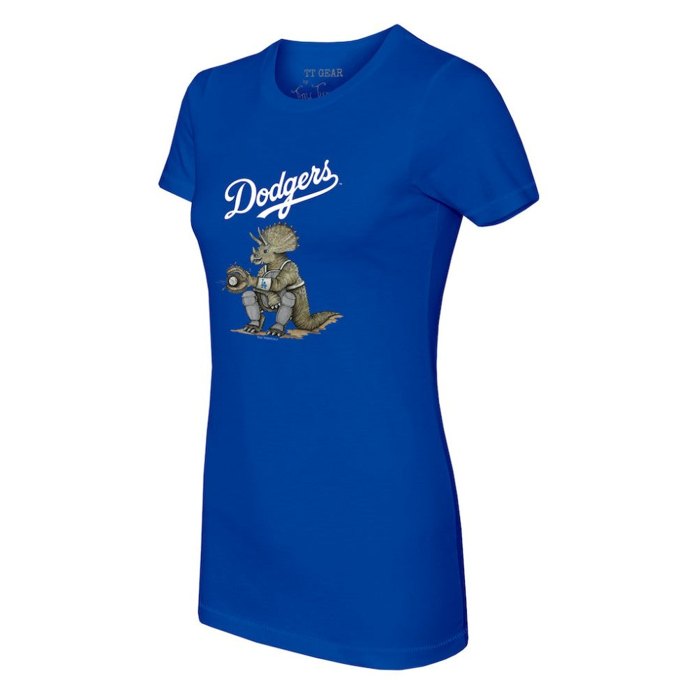 Los Angeles Dodgers Tiny Turnip Women's Triceratops T-Shirt Royal