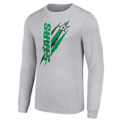 Dallas Stars Starter Color Scratch Long-Sleeve T-Shirt Heather Gray