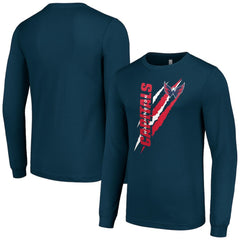 Washington Capitals Starter Color Scratch Long-Sleeve T-Shirt Navy