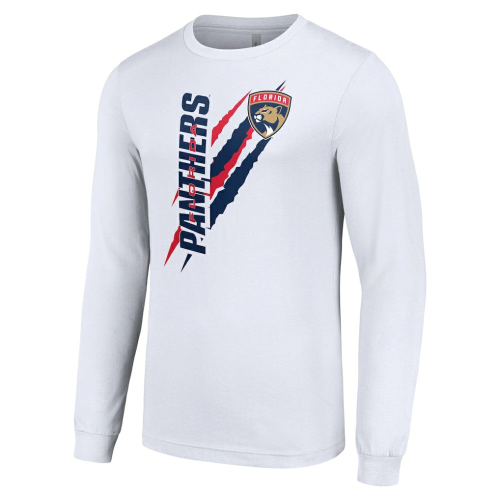 Florida Panthers Starter Color Scratch Long-Sleeve T-Shirt White