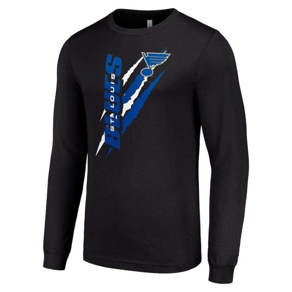 St. Louis Blues Starter Color Scratch Long-Sleeve T-Shirt Black