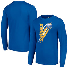Buffalo Sabres Starter Color Scratch Long-Sleeve T-Shirt Royal