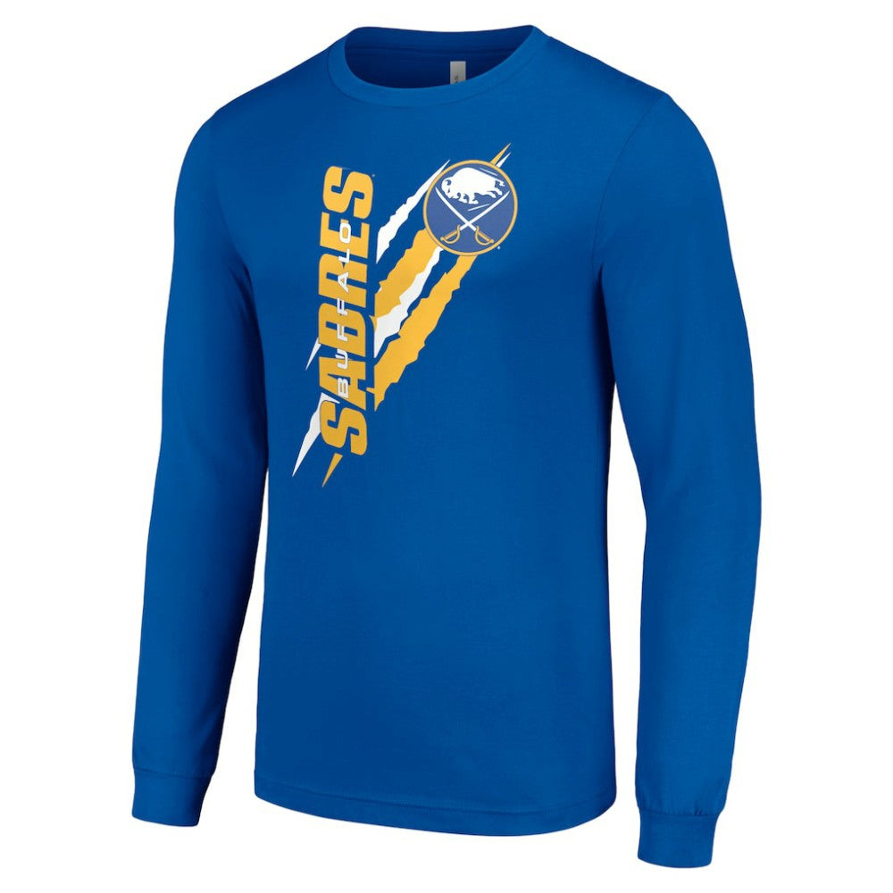 Buffalo Sabres Starter Color Scratch Long-Sleeve T-Shirt Royal