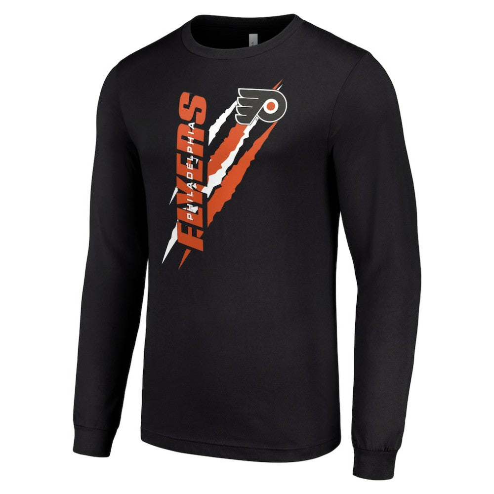 Philadelphia Flyers Starter Color Scratch Long-Sleeve T-Shirt Black