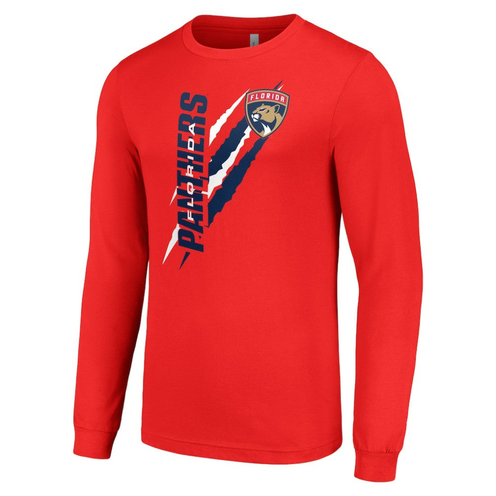 Florida Panthers Starter Color Scratch Long-Sleeve T-Shirt Red