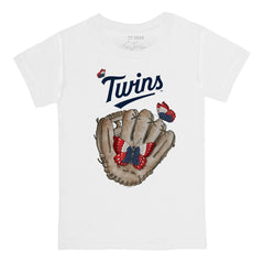 Minnesota Twins Tiny Turnip Youth Butterfly Glove T-Shirt White