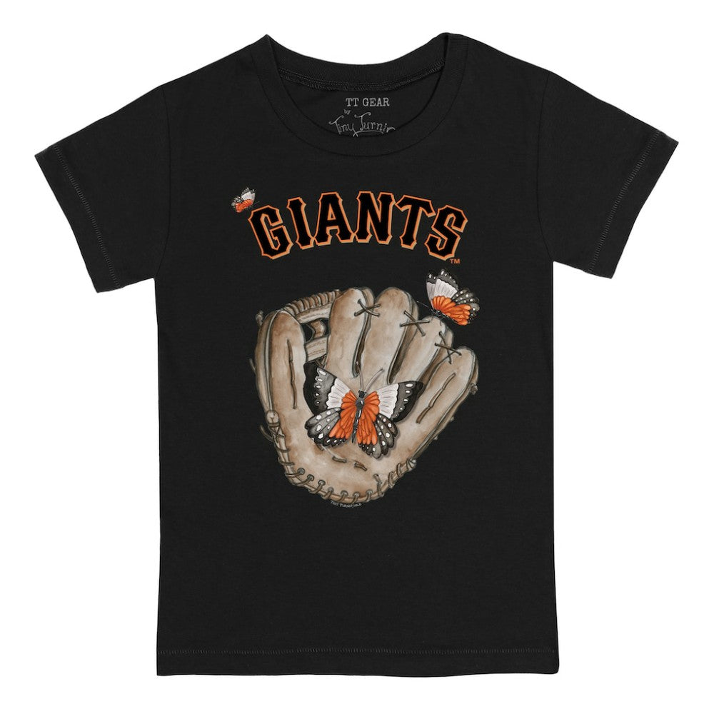 San Francisco Giants Tiny Turnip Youth Butterfly Glove T-Shirt Black