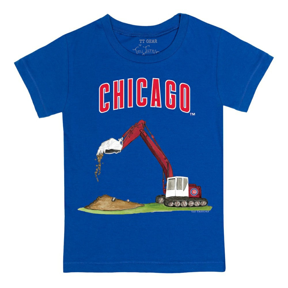 Chicago Cubs Tiny Turnip Youth Excavator T-Shirt Royal