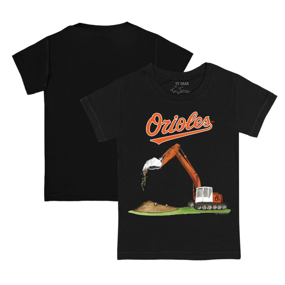 Baltimore Orioles Tiny Turnip Youth Excavator T-Shirt Black