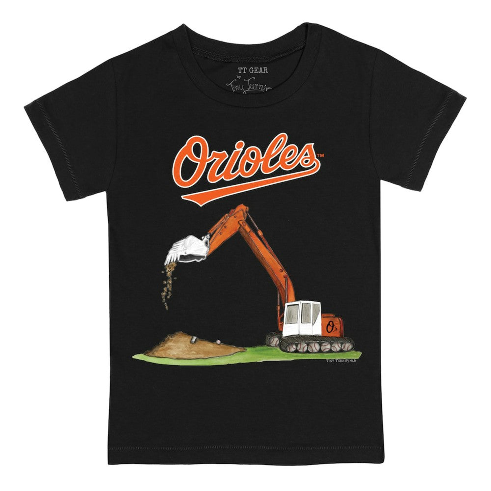 Baltimore Orioles Tiny Turnip Youth Excavator T-Shirt Black