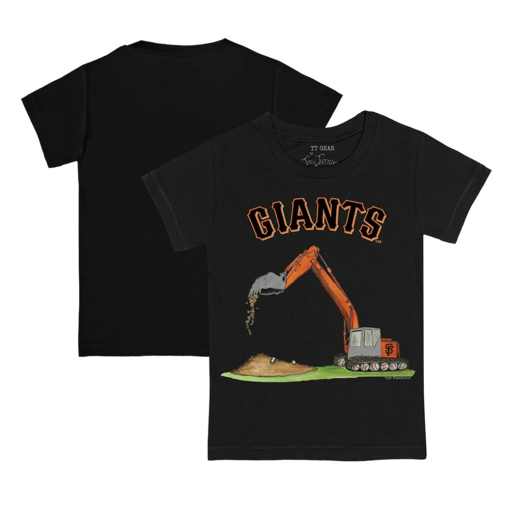 San Francisco Giants Tiny Turnip Youth Excavator T-Shirt Black