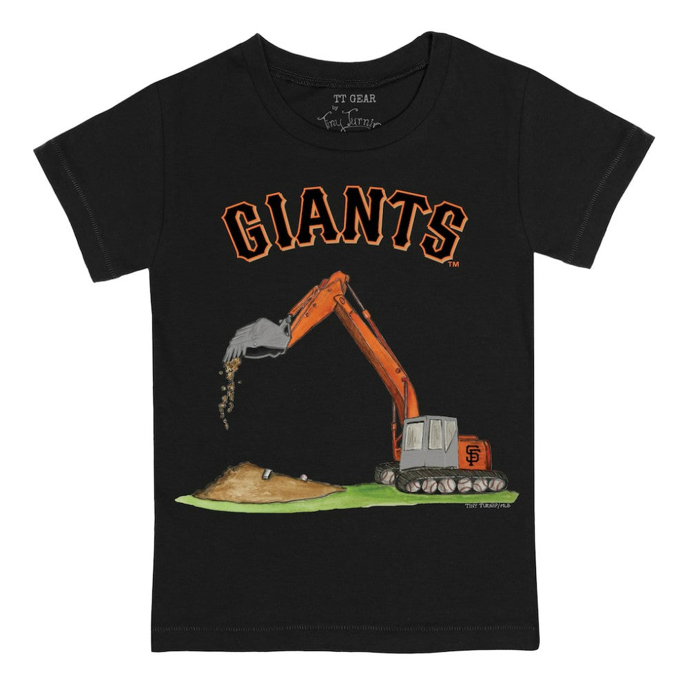 San Francisco Giants Tiny Turnip Youth Excavator T-Shirt Black