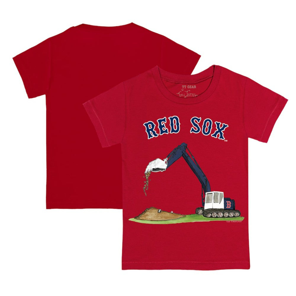 Boston Red Sox Tiny Turnip Youth Excavator T-Shirt Red