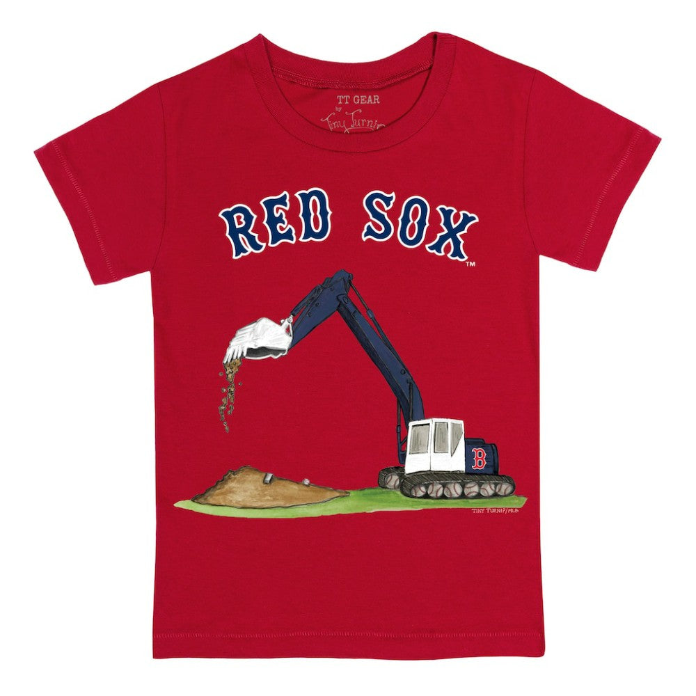 Boston Red Sox Tiny Turnip Youth Excavator T-Shirt Red