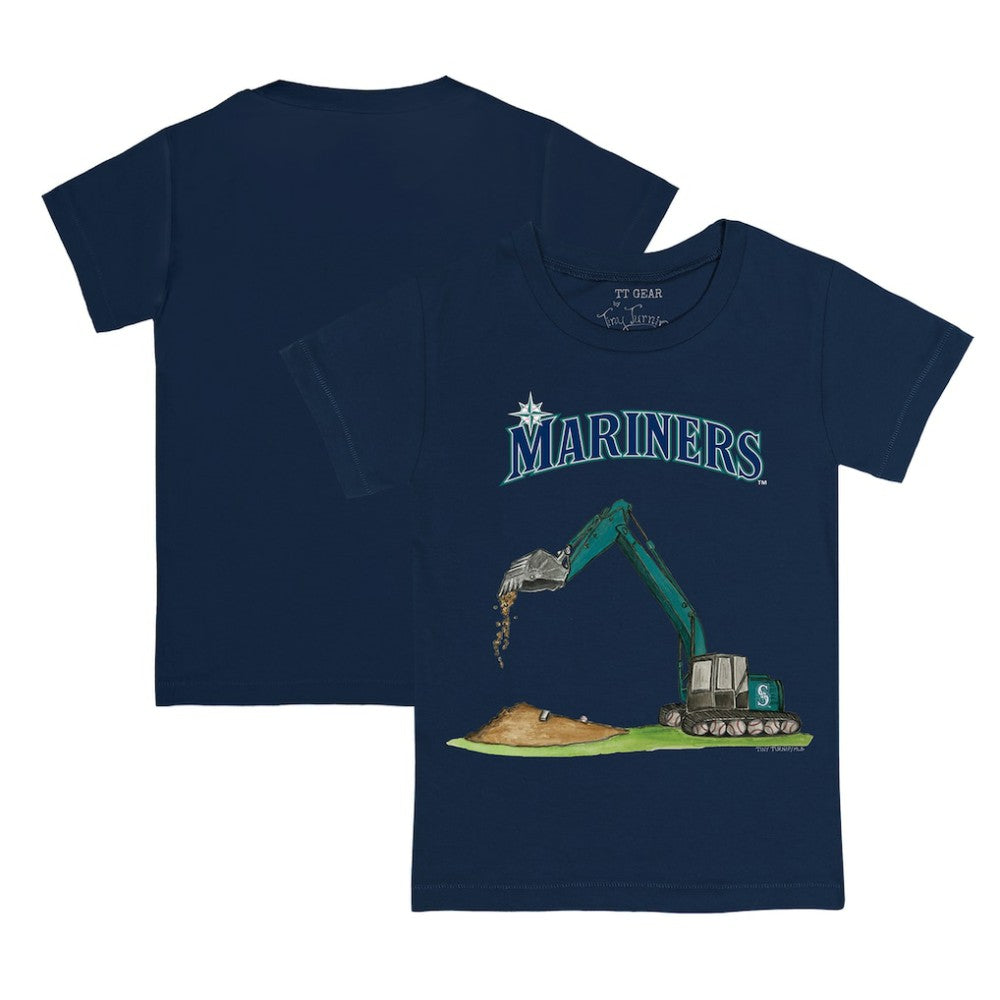 Seattle Mariners Tiny Turnip Youth Excavator T-Shirt Navy