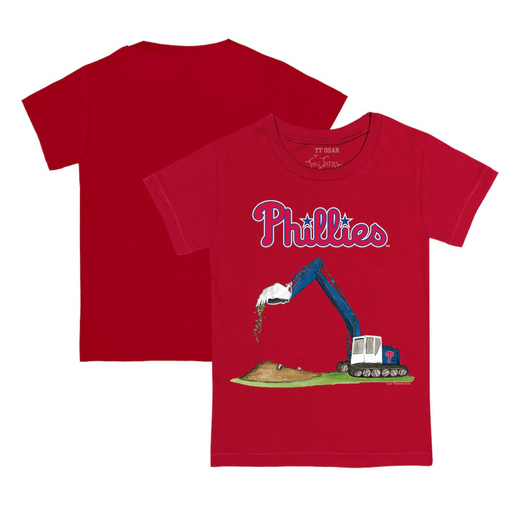 Philadelphia Phillies Tiny Turnip Youth Excavator T-Shirt Red