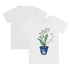 Los Angeles Dodgers Tiny Turnip Youth Lilies & Ladybugs T-Shirt White