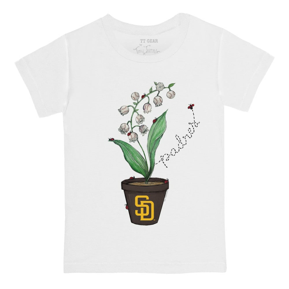 San Diego Padres Tiny Turnip Youth Lilies & Ladybugs T-Shirt White