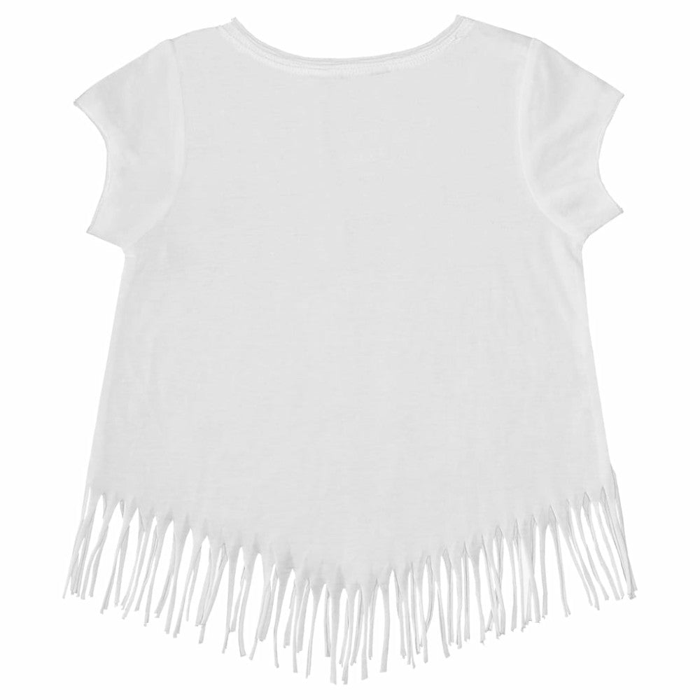 San Diego Padres Tiny Turnip Girls Youth Mermaid Fringe T-Shirt White