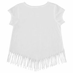 San Diego Padres Tiny Turnip Girls Youth Mermaid Fringe T-Shirt White