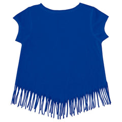 Los Angeles Dodgers Tiny Turnip Girls Youth Mermaid Fringe T-Shirt Royal