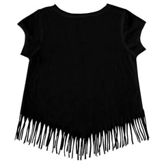 Pittsburgh Pirates Tiny Turnip Girls Youth Mermaid Fringe T-Shirt Black