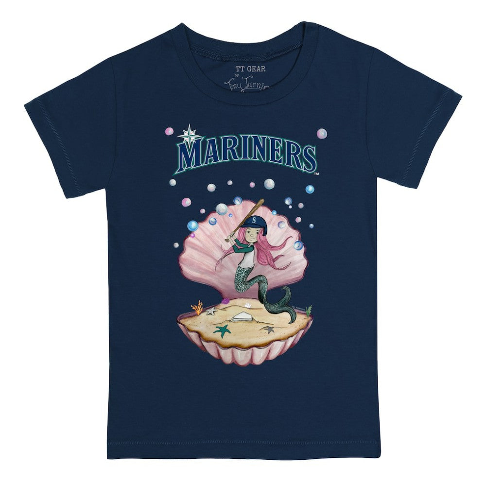 Seattle Mariners Tiny Turnip Youth Mermaid T-Shirt Navy