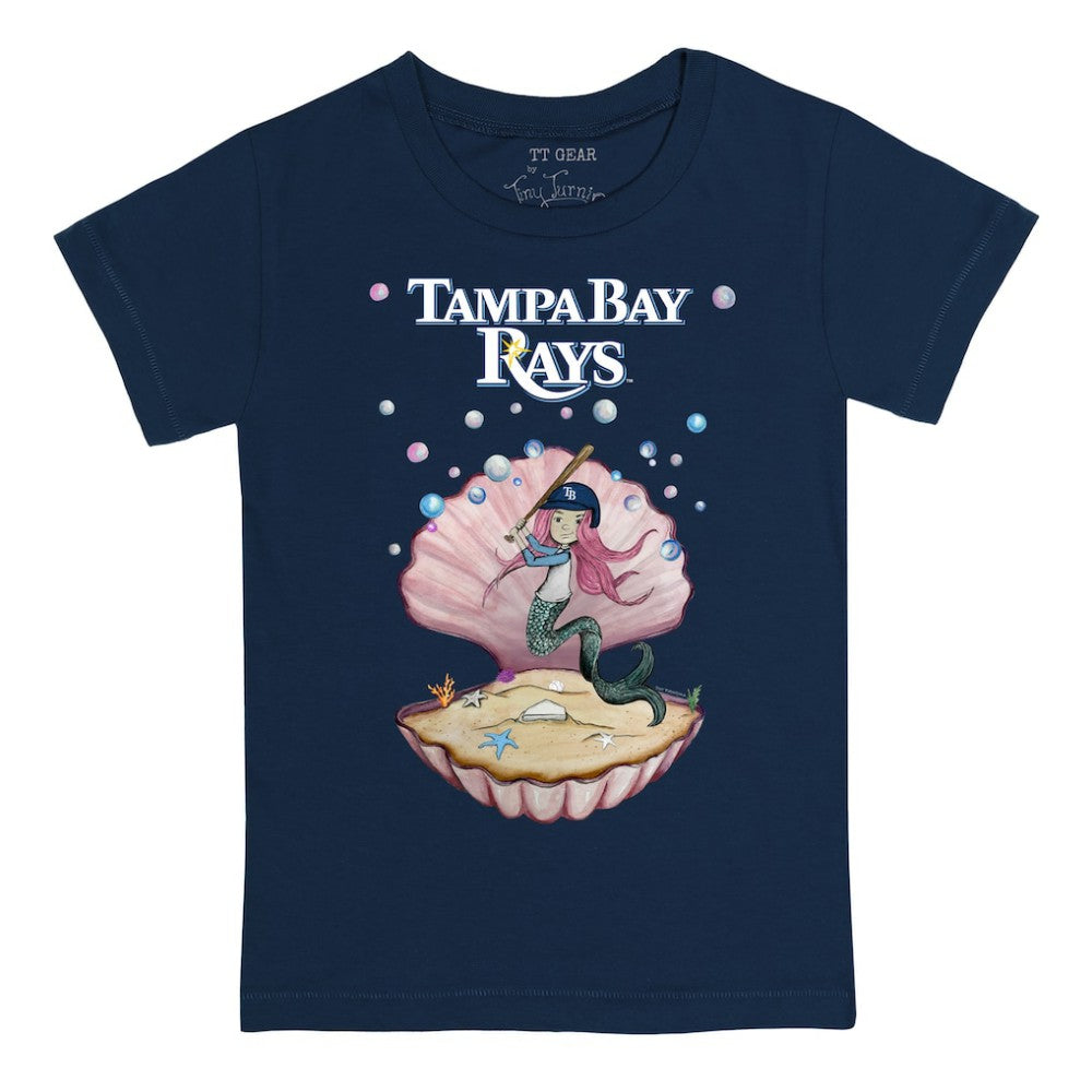 Tampa Bay Rays Tiny Turnip Youth Mermaid T-Shirt Navy