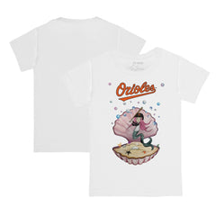 Baltimore Orioles Tiny Turnip Youth Mermaid T-Shirt White