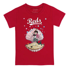 Cincinnati Reds Tiny Turnip Youth Mermaid T-Shirt Red