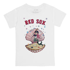 Boston Red Sox Tiny Turnip Youth Mermaid T-Shirt White