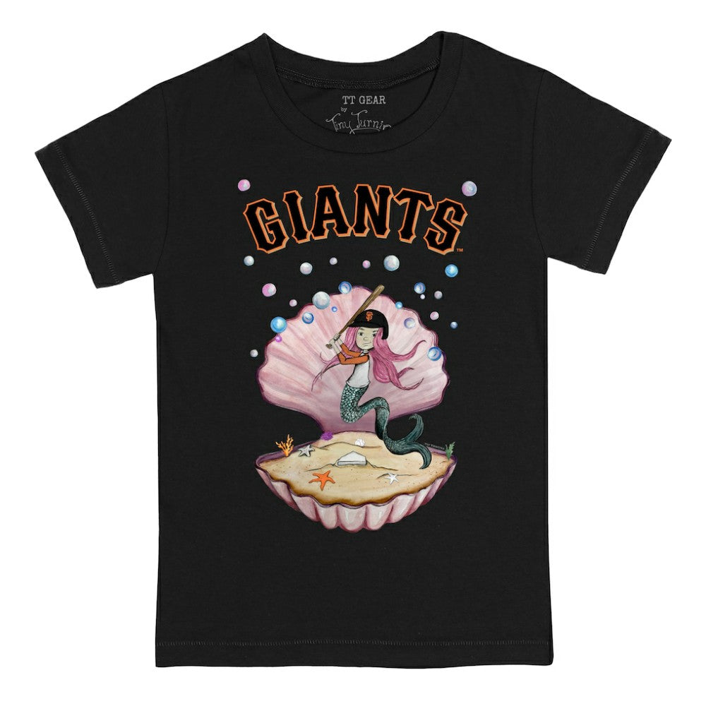 San Francisco Giants Tiny Turnip Youth Mermaid T-Shirt Black