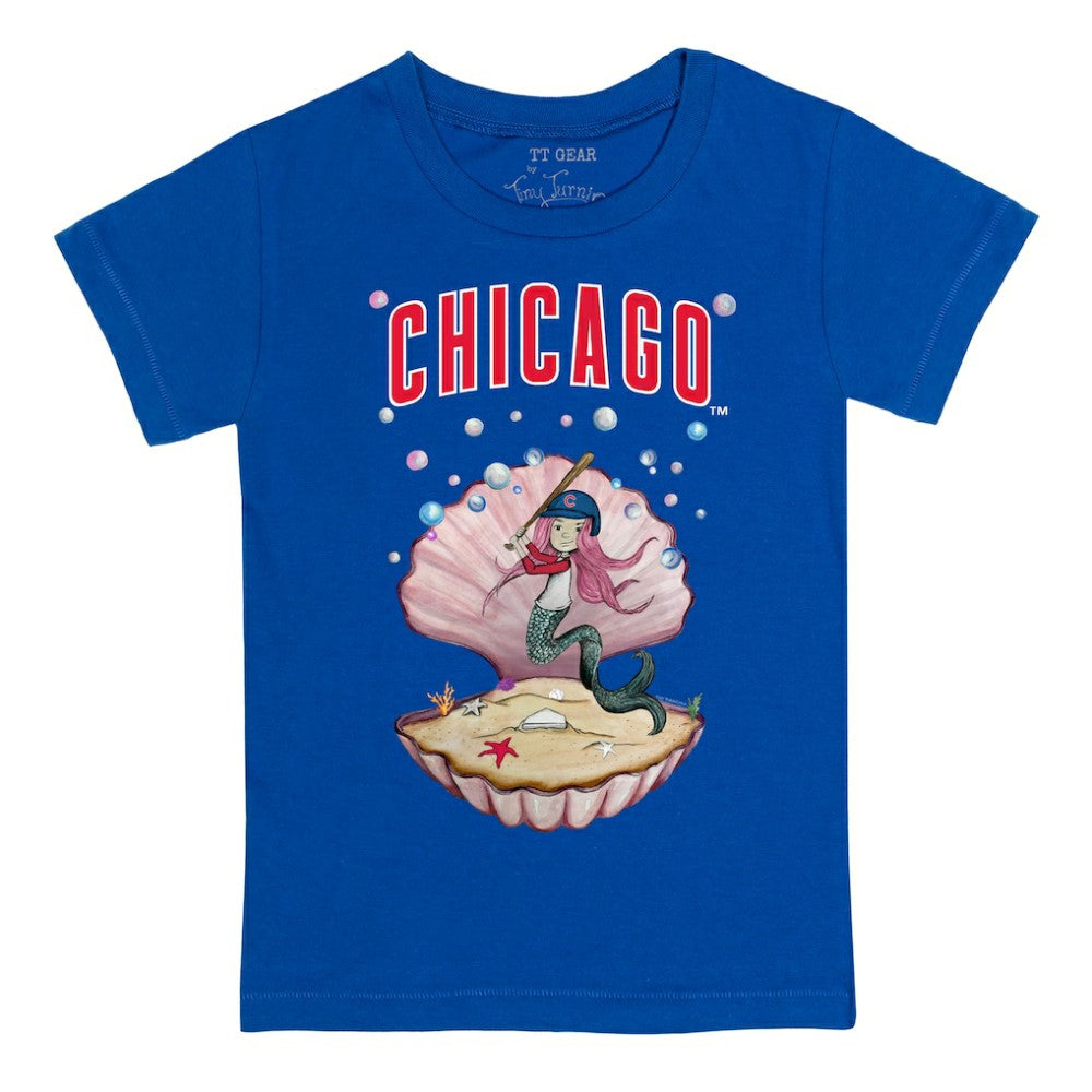 Chicago Cubs Tiny Turnip Youth Mermaid T-Shirt Royal