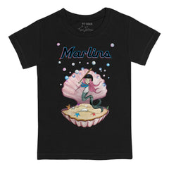 Miami Marlins Tiny Turnip Youth Mermaid T-Shirt Black