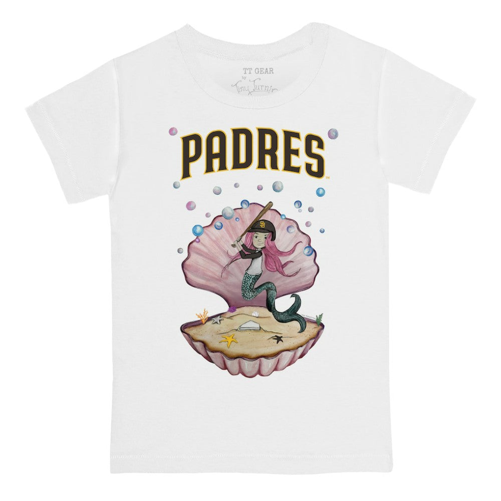 San Diego Padres Tiny Turnip Youth Mermaid T-Shirt White