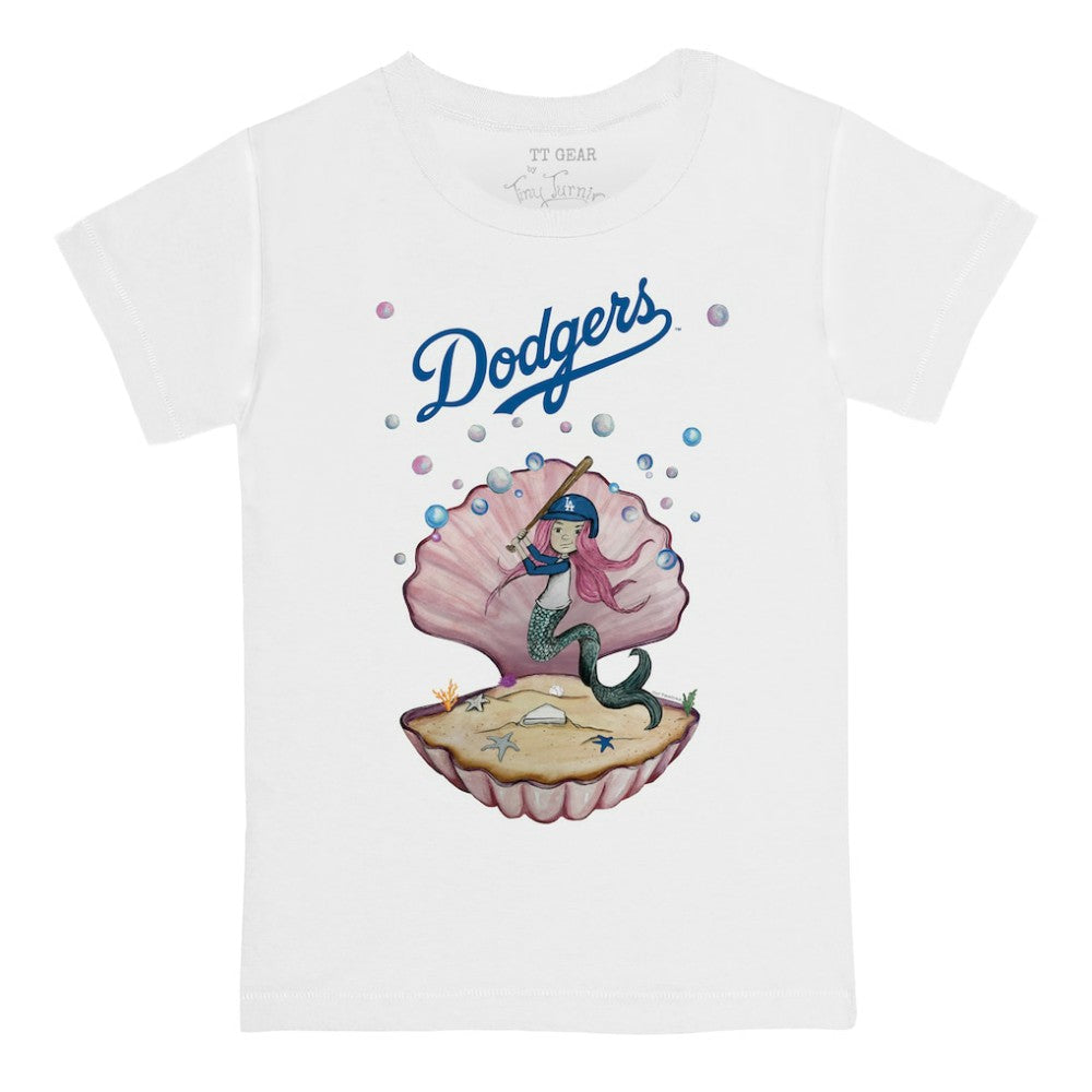 Los Angeles Dodgers Tiny Turnip Youth Mermaid T-Shirt White