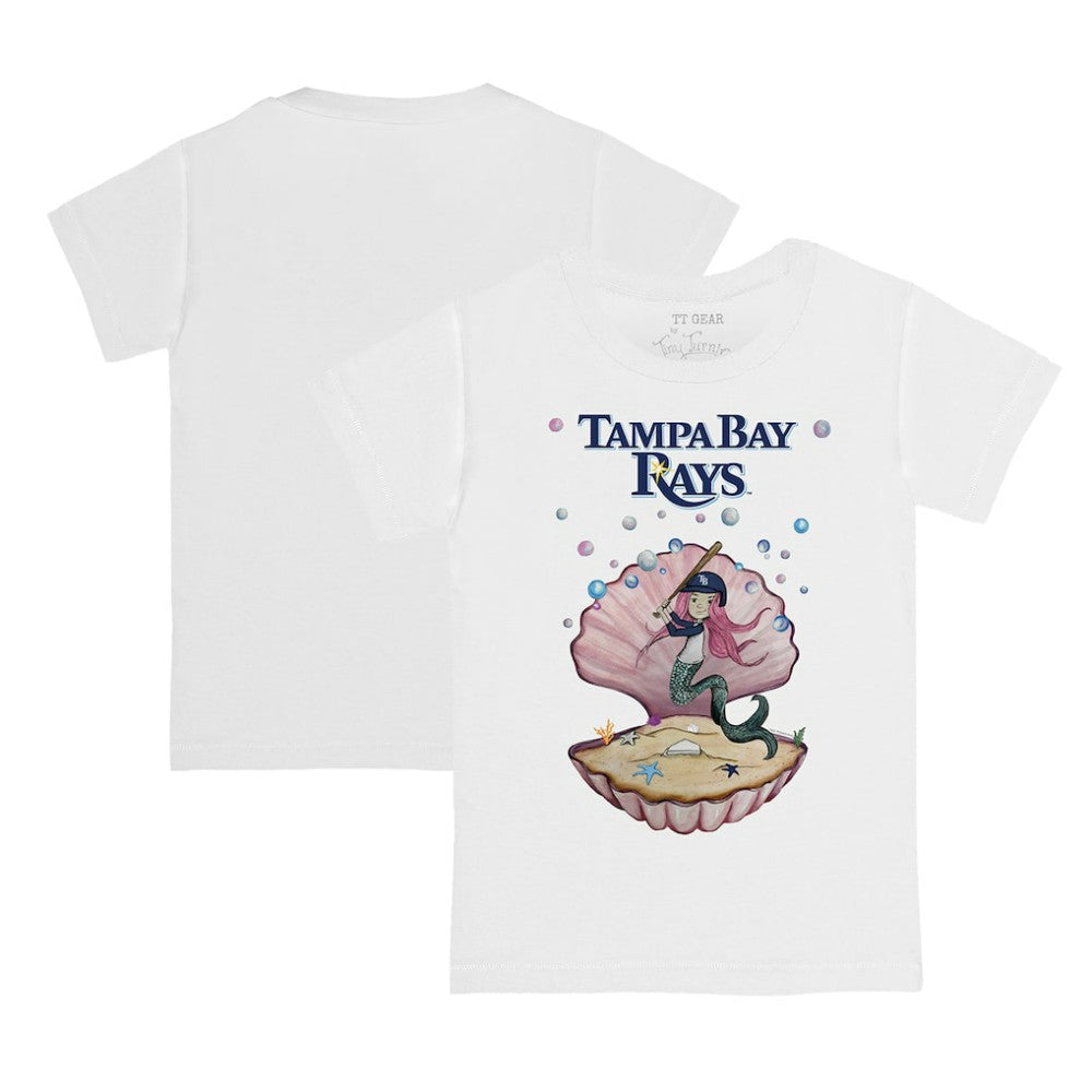 Tampa Bay Rays Tiny Turnip Youth Mermaid T-Shirt White