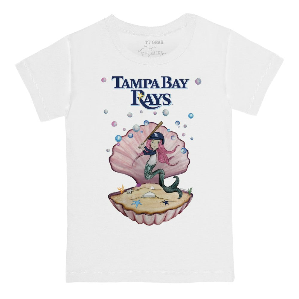 Tampa Bay Rays Tiny Turnip Youth Mermaid T-Shirt White