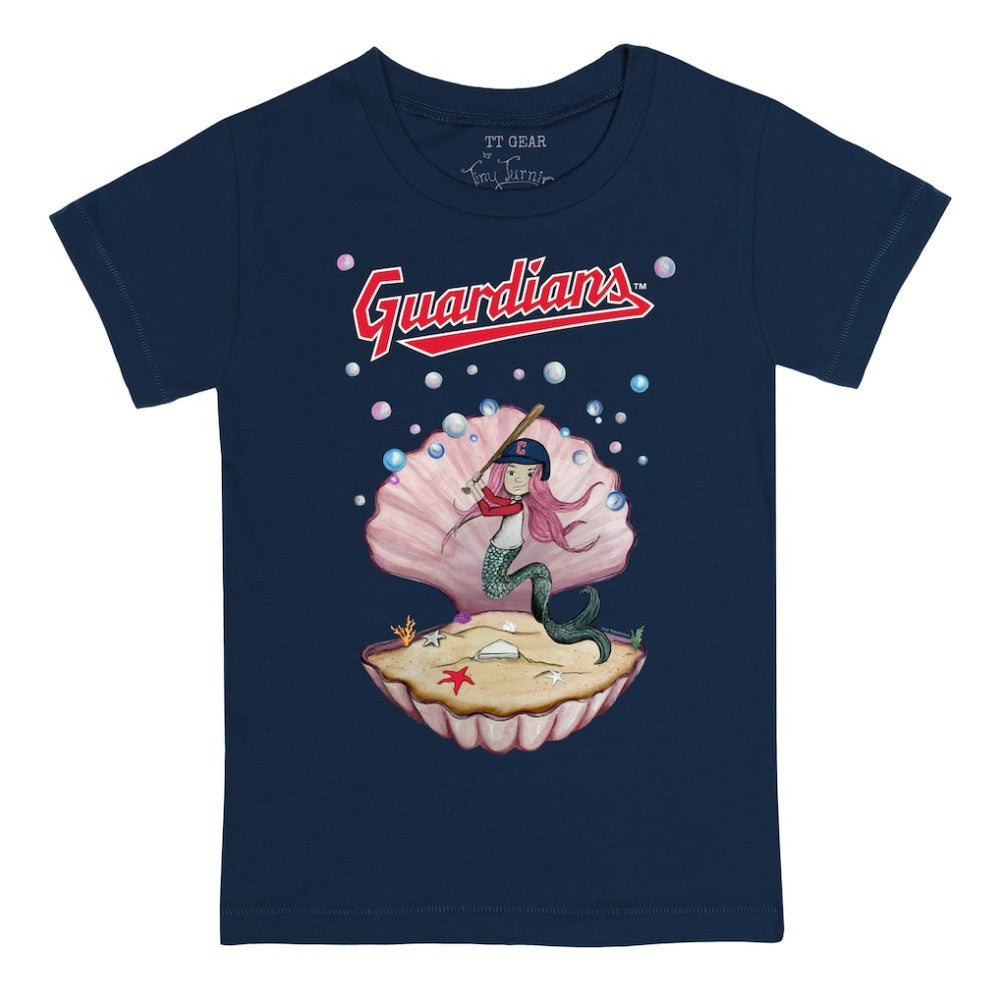 Cleveland Guardians Tiny Turnip Youth Mermaid T-Shirt Navy