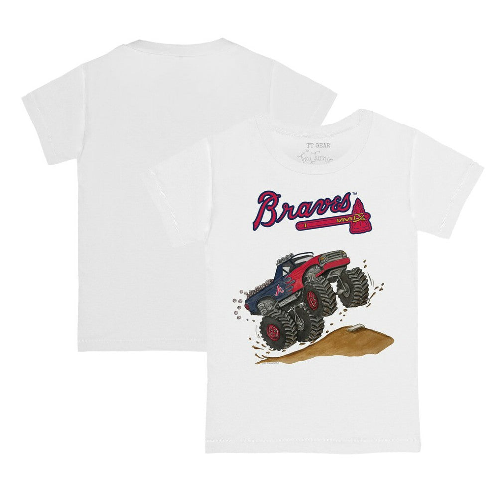 Atlanta Braves Tiny Turnip Youth Monster Truck T-Shirt White
