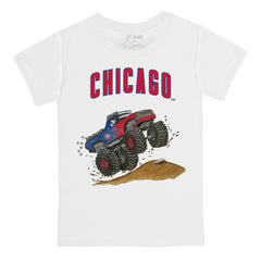 Chicago Cubs Tiny Turnip Youth Monster Truck T-Shirt White