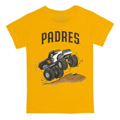 San Diego Padres Tiny Turnip Youth Monster Truck T-Shirt Gold