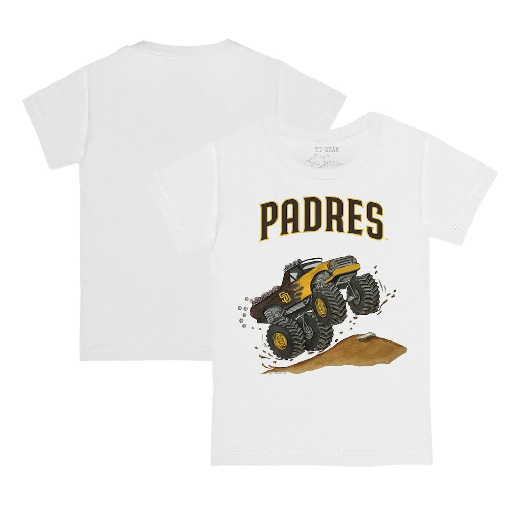 San Diego Padres Tiny Turnip Youth Monster Truck T-Shirt White