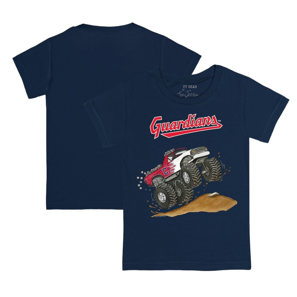 Cleveland Guardians Tiny Turnip Youth Monster Truck T-Shirt Navy