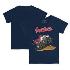 Cleveland Guardians Tiny Turnip Youth Monster Truck T-Shirt Navy