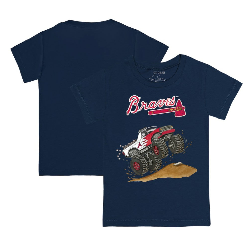 Atlanta Braves Tiny Turnip Youth Monster Truck T-Shirt Navy
